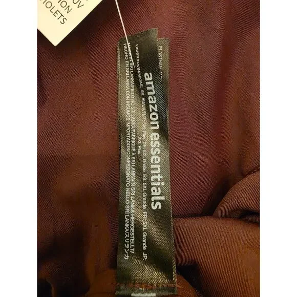 Amazon Essentials One-Piece Swimsuit Deep Brown Size 5X Plus Size Scoop Neck NWT - Picture 8 of 9